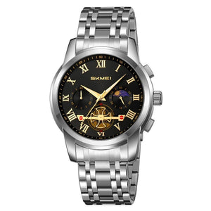 SKMEI - 9394 - Prime Classic Chronograph Stainless Steel - siver-black image 1