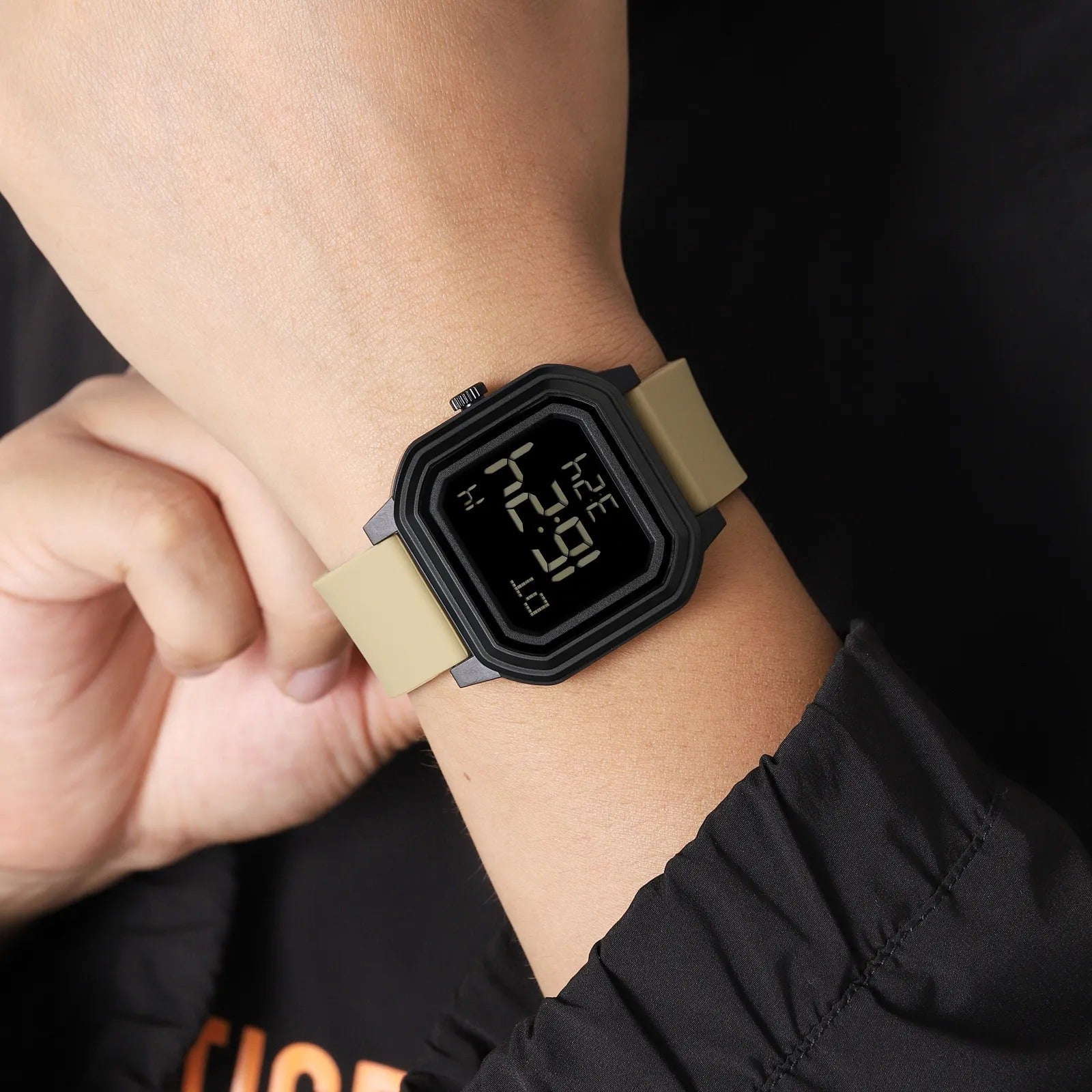 Skmei - 2558 - Minimal Time Digital Watch - Apricot image 2