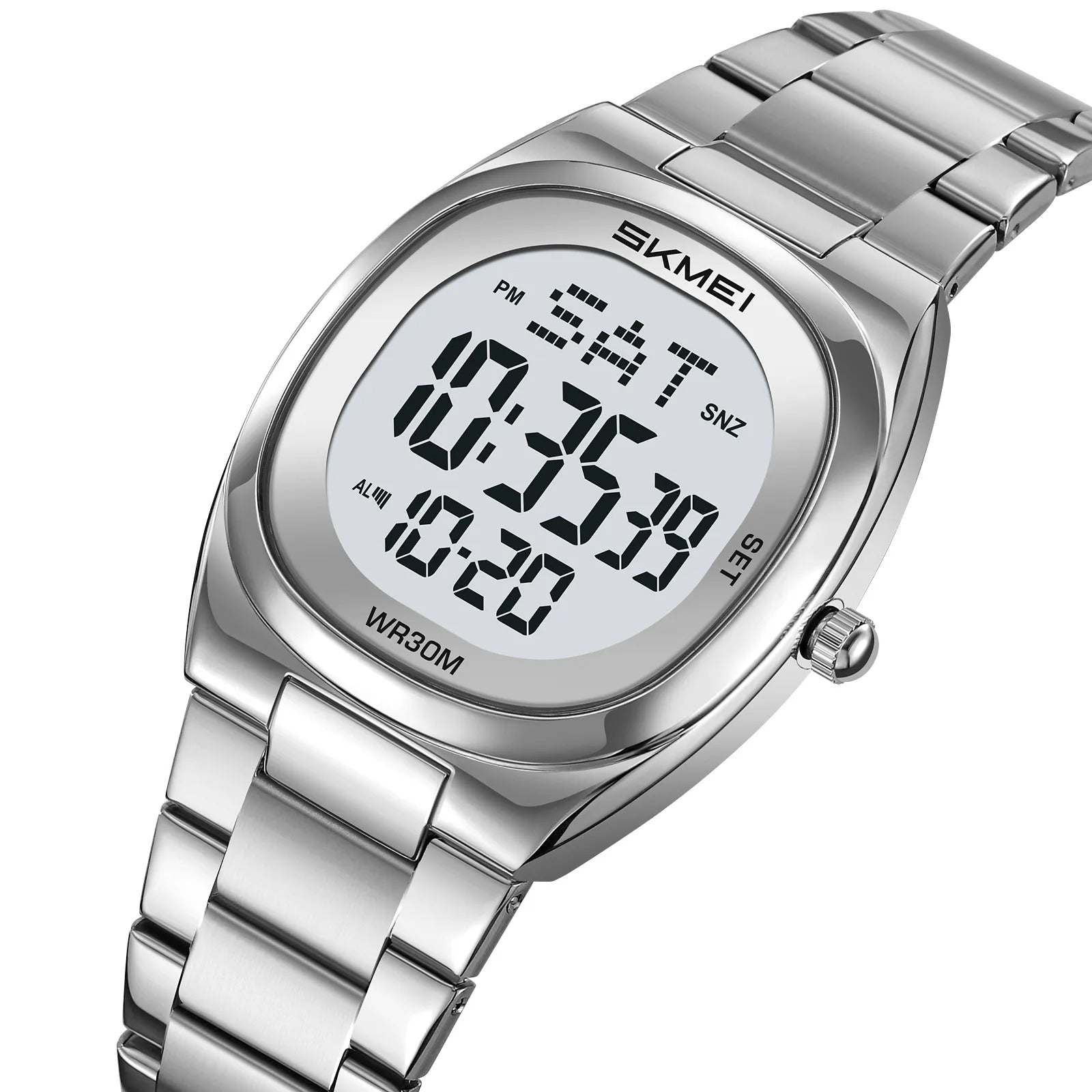 Skmei – 2419 – Classic Digital Vintage Watch – Silver image 0