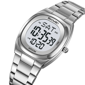Skmei – 2419 – Classic Digital Vintage Watch – Silver image 0