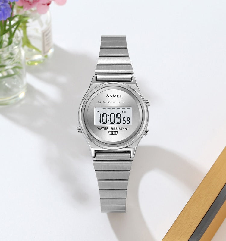 SKMEI - 2521 - Women Digital Stainless Steel Watch - silver/silver image 0