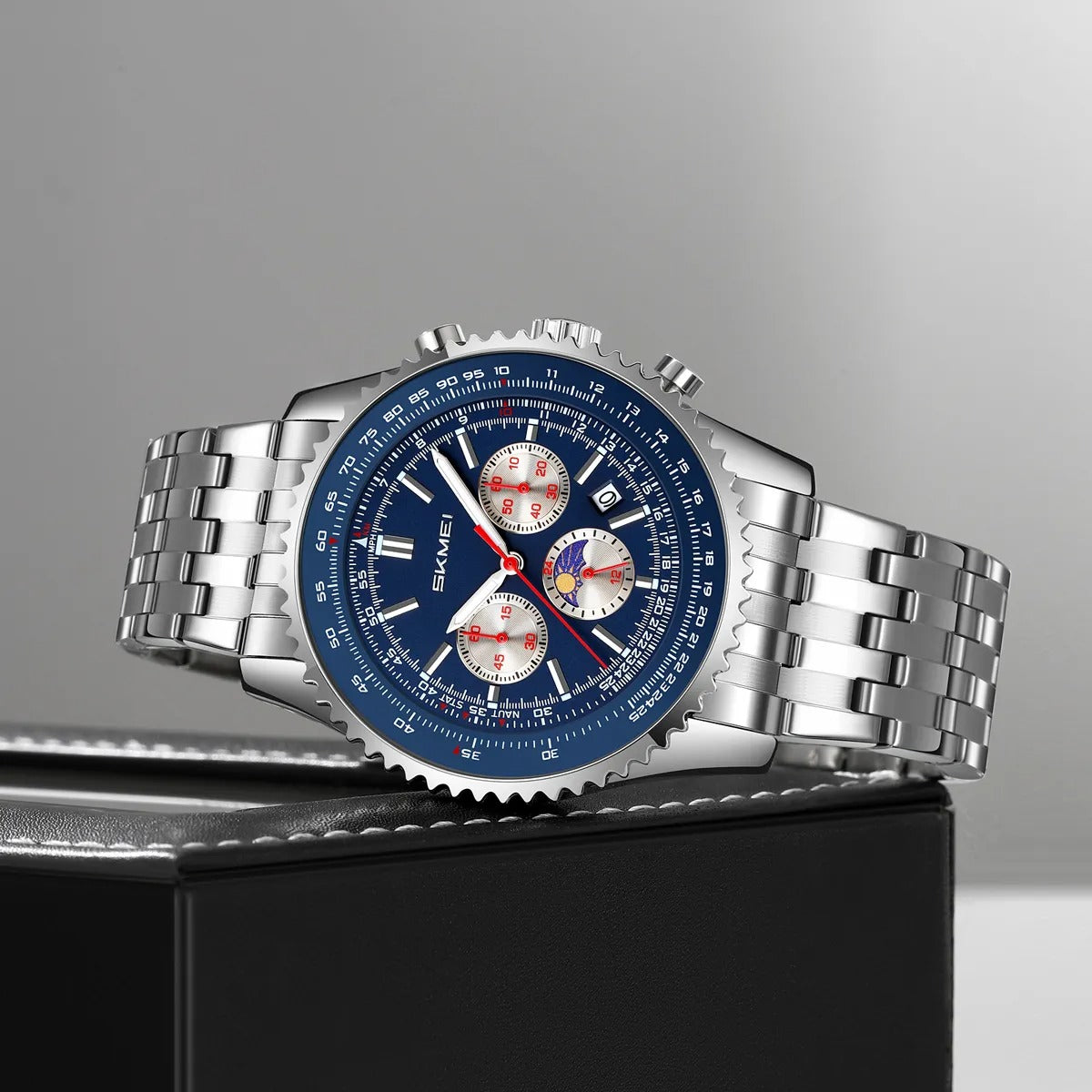 Skmei – 9348 – Executive Chronograph Watch – Blue image 1
