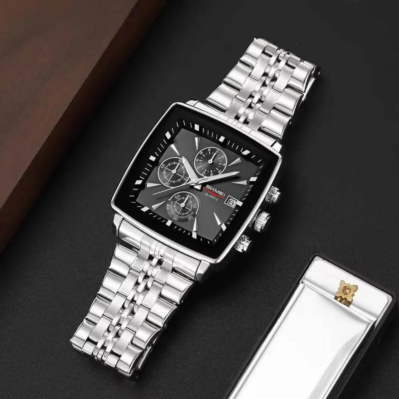 Skmei - 2434 - Men's Stainless Steel Quartz Chronograph Watch - silver image 1