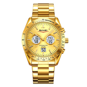 SKMEI 2503 Digital Tachymetre Countdown Timer Watch - black/gold/white/steel image 0