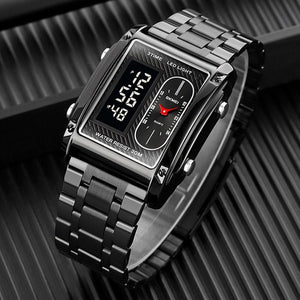 Skmei - 1868 (Chain) - Digital LED Luminous Waterproof - Black-Steel image 1