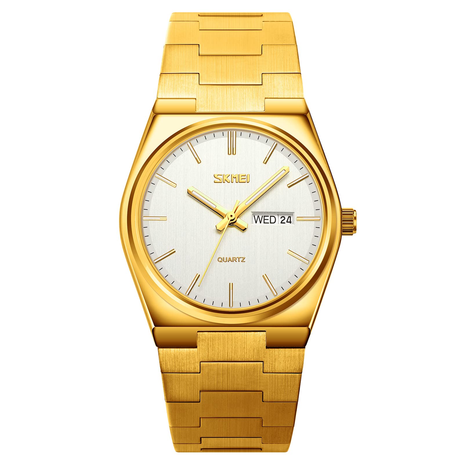 Skmei 9288 Business Class Luxury Watch - Gold/silver image 0