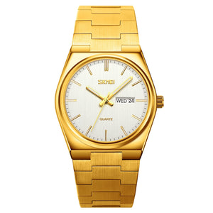 Skmei 9288 Business Class Luxury Watch - Gold/silver image 0