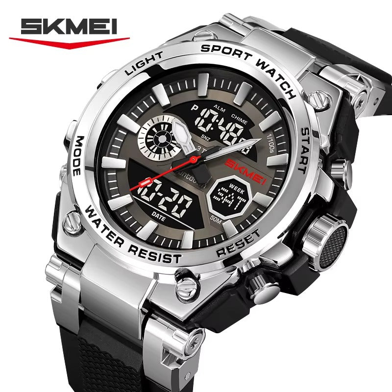 SKMEI - 2417 - High Quality Luxury Watch - Silver/Black image 1