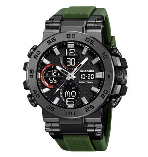 SKMEI - 2499 - Analog Digital Dial Display - army green image 1