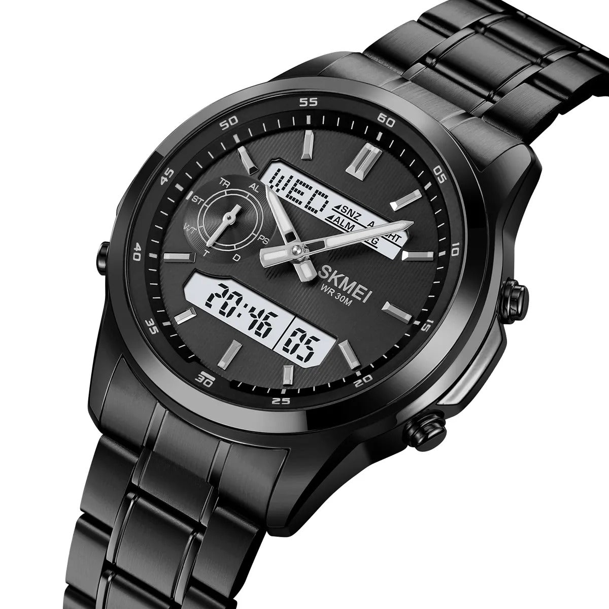 Skmei 2284 World Master Dual Display Watch - Black image 0