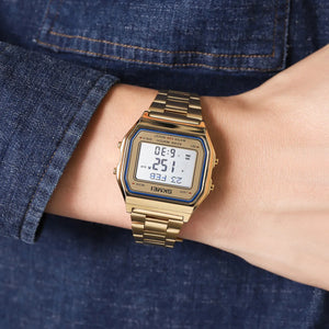 SKMEI - 2194 - Qibla Azan Time Reminder Prayer Watch - gold image 3