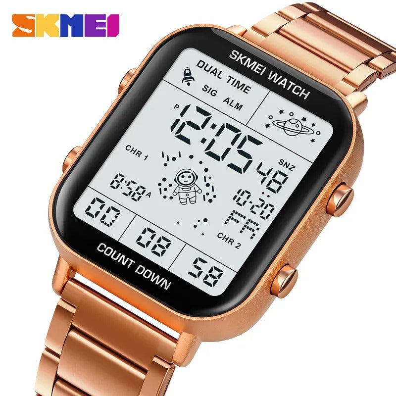 Skmei - 2301 - Digital Electronic Chronograph Sports Watch - rose gold image 2