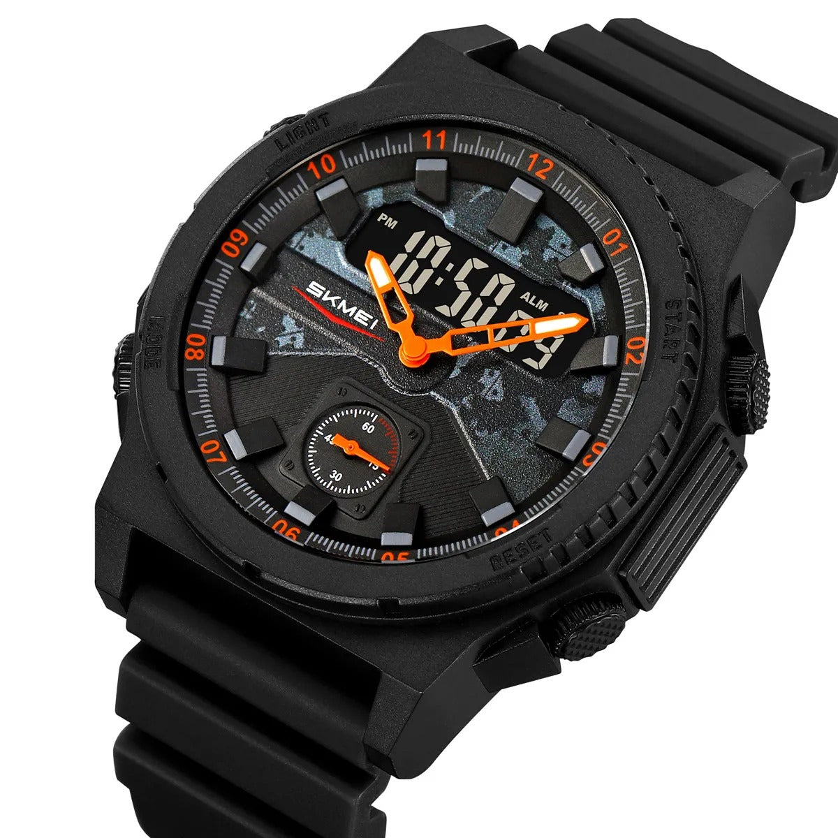 SKMEI - 2355 - Tactical Sports Digital Watch - Black/Orange image 0