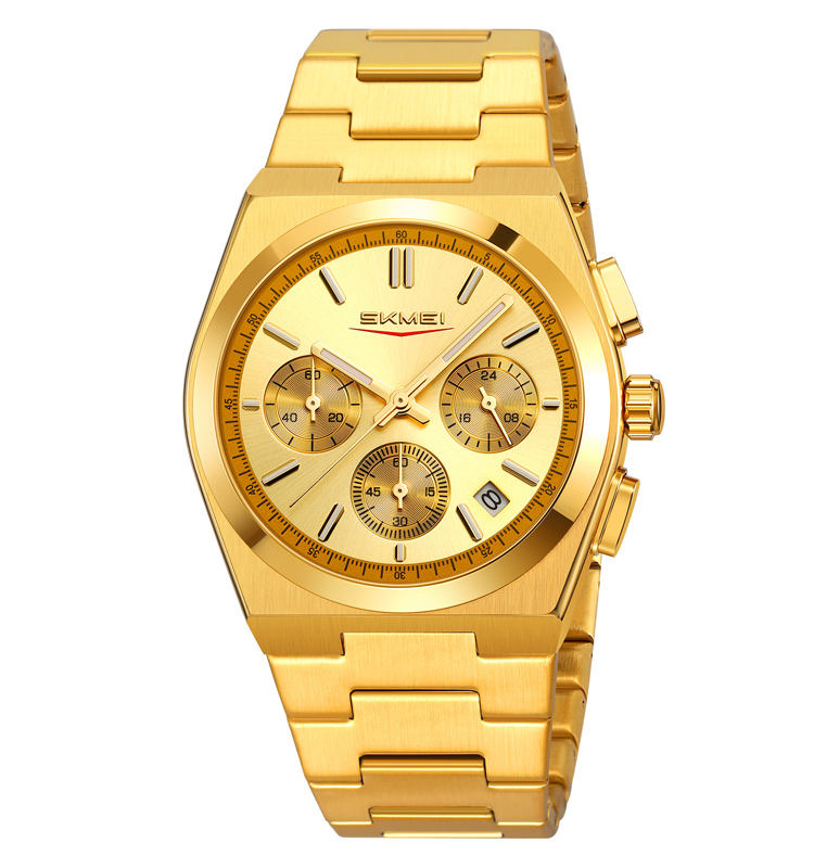SKMEI - 9371 - Premium Quartz Chronograph Watch - gold/gold image 1