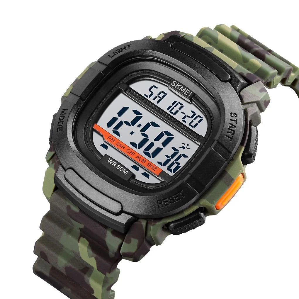 Skmei - 1657 - Sports 50M Waterproof Digital - Army image 1