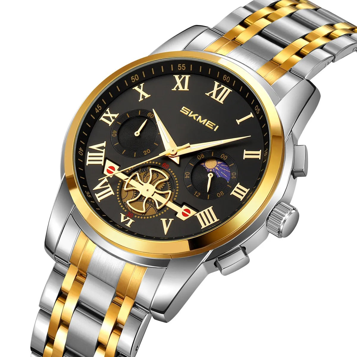 SKMEI - 9394 - Prime Classic Chronograph Stainless Steel - silver/gold-black image 0