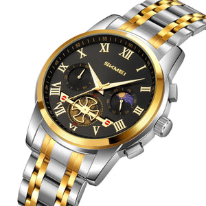 SKMEI - 9394 - Prime Classic Chronograph Stainless Steel - silver/gold-black image 0
