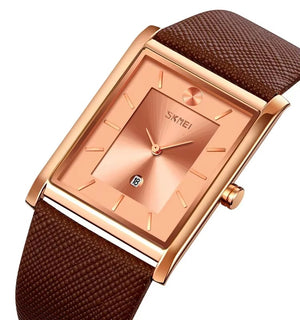 Skmei - 9256 - Genuine Leather Strap Japan Quartz - rose gold/rose gold image 0