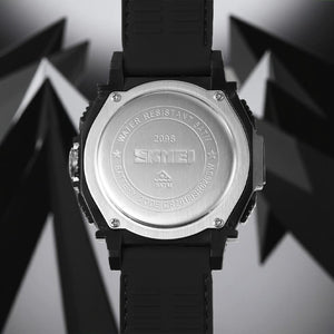 SKMEI - 2098 - Digital Dial Silica Gel Strap Watch for Men - gold/black image 2