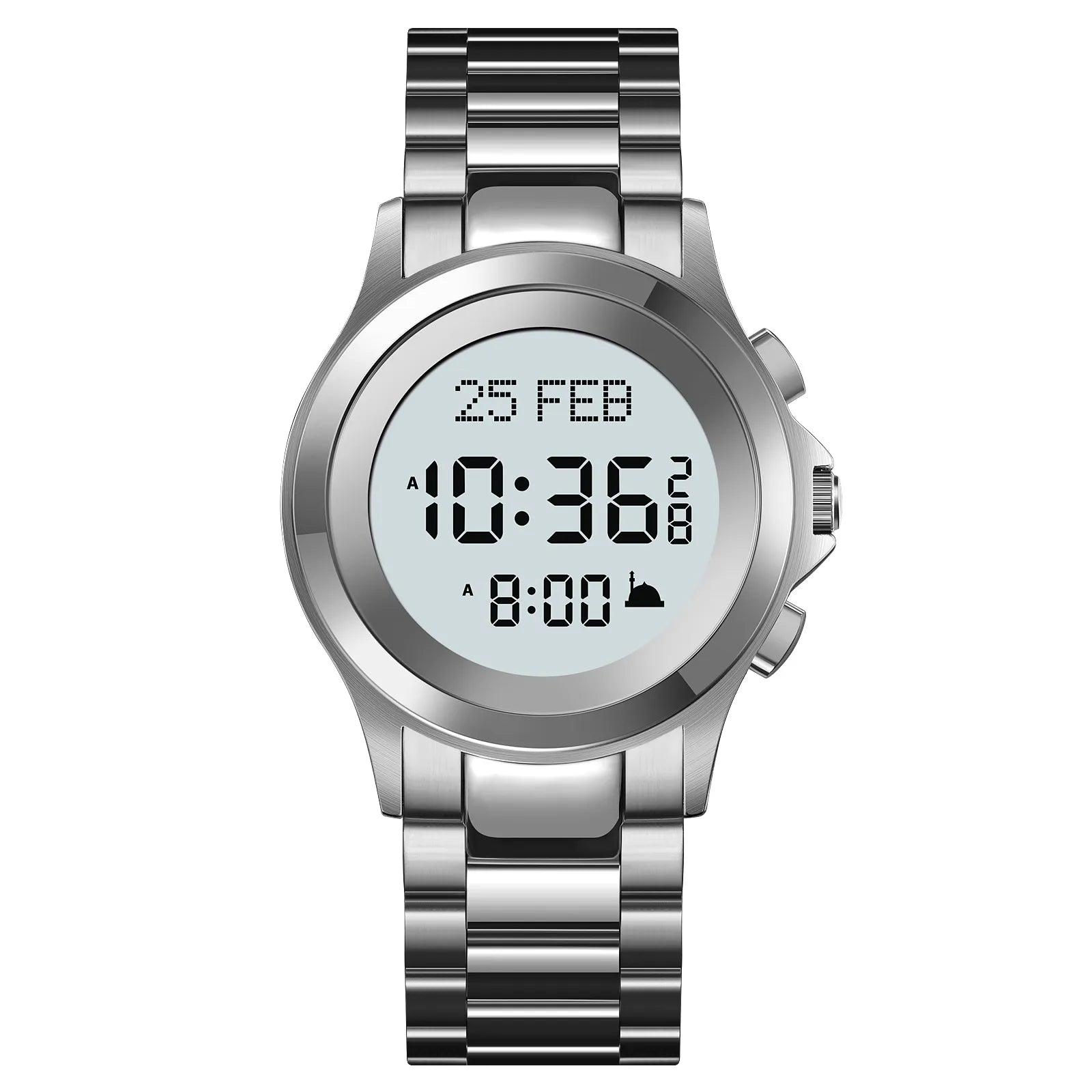 SKMEI - 2270 - Qibla Azan Time Reminder Prayer Watch - silver image 0