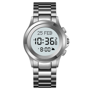 SKMEI - 2270 - Qibla Azan Time Reminder Prayer Watch - silver image 0