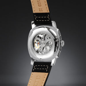 SKMEI - 9271 - Premium Automatic Skeleton Watch - black image 3