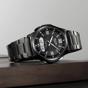 SKMEI 2459 Analog Digital World Time Sports Watch - black/black image 2