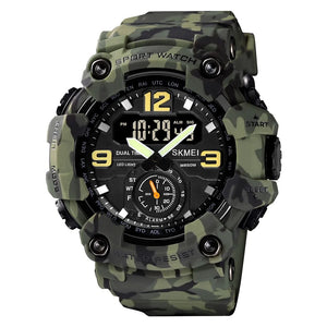 Skmei - 1637 - Warrior Dual Display Watch - Army Green Camo image 0