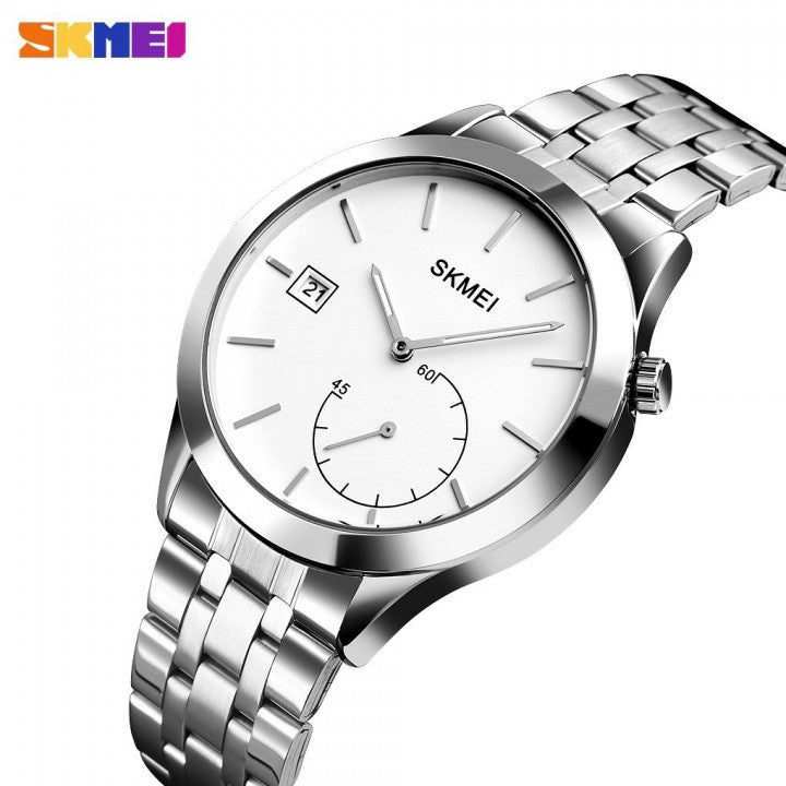 SKMEI - 1581 - High Quality Luxury Watch - Silver-Steel image 3