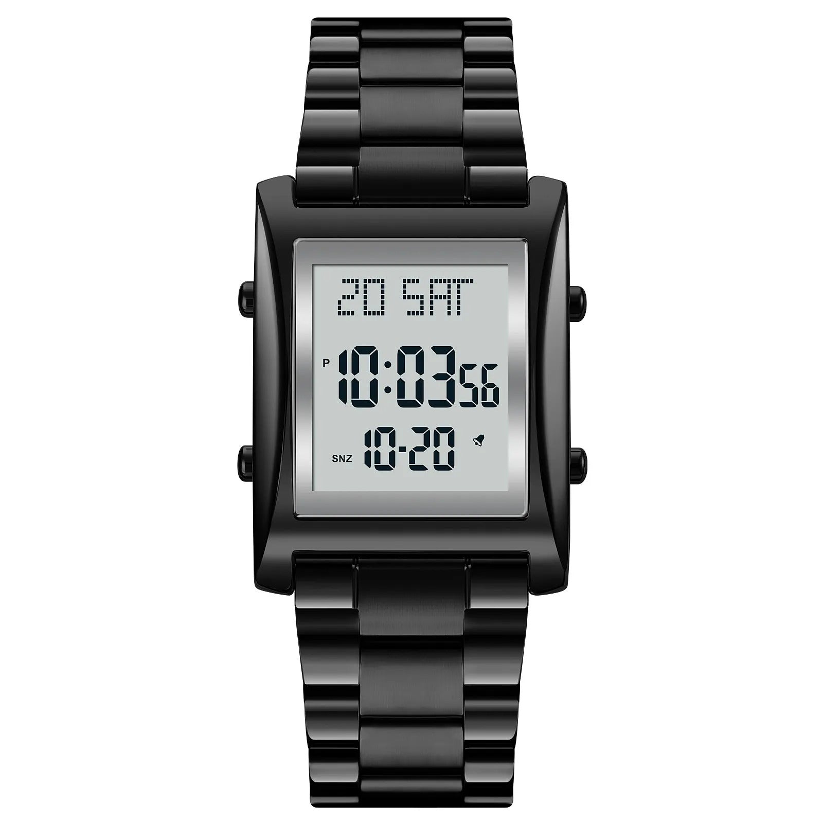 SKMEI 1812 Compact Square Digital Watch – Black/White image 0