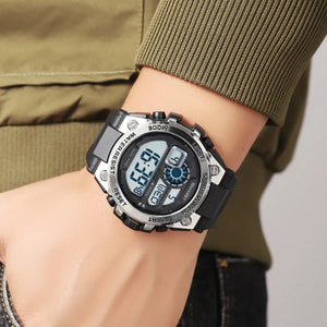 SKMEI 2318 Rugged Digital Sport Watch - black/silver image 2