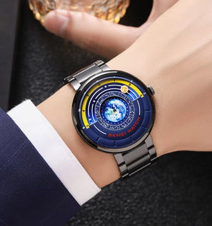 SKMEI - 2361 - Earth Orbit Quartz Watch - Black image 3