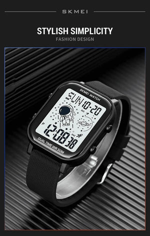 Skmei - 1971 - Space Explorer Digital Watch - Black image 3