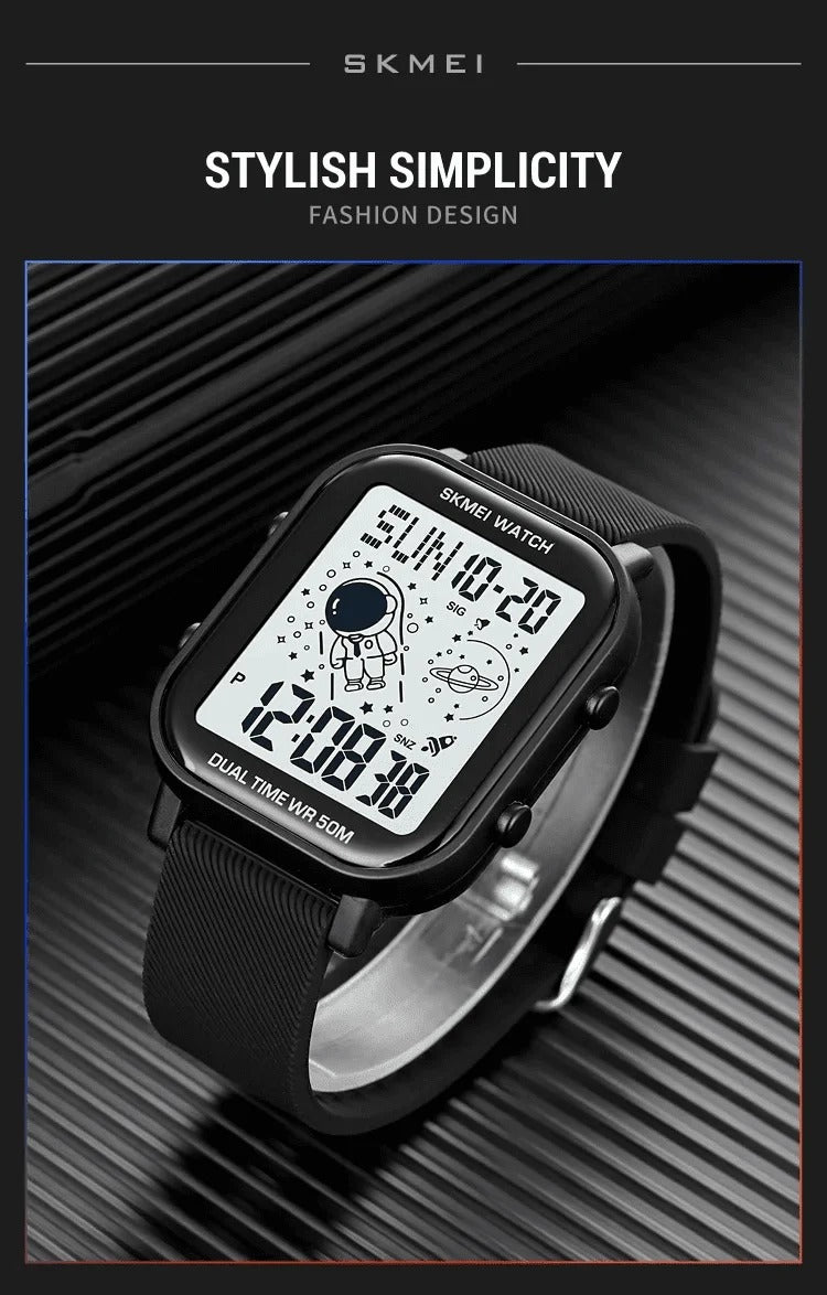 Skmei - 1971 - Space Explorer Digital Watch - Black image 3
