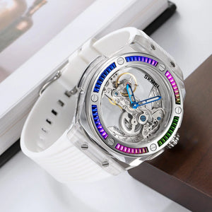 Skmei – M032 – Hollow Automatic 50M Waterproof - White image 1