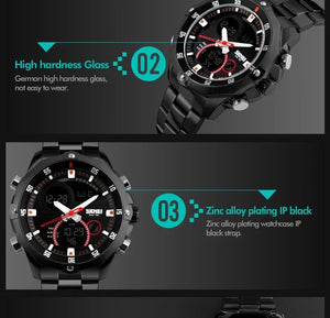 Skmei - 1146 - Waterproof Dual Display LED Digital Alarm - Black image 7