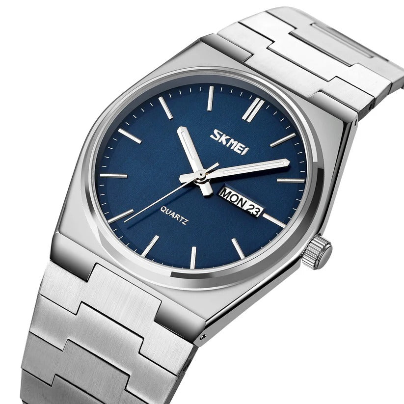 SKMEI - 9288 - Business Class Luxury Watch - Silver/Blue image 8
