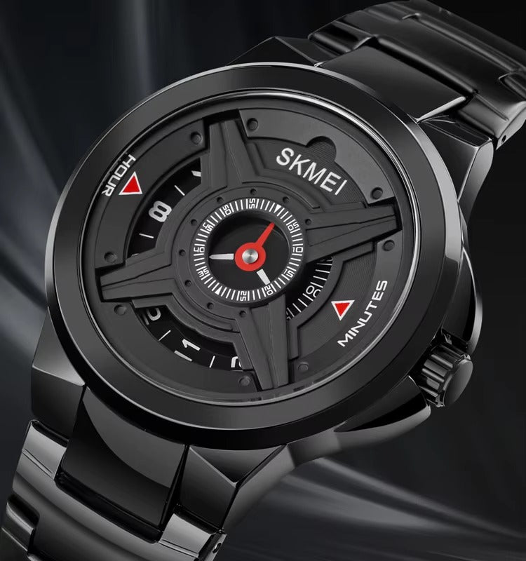 SKMEI - 1699 - Special Dial Quartz Wrist Watch - black image 3