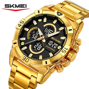 SKMEI 2593 Heavy Duty Digital Chronograph Sports Watch - gold image 0