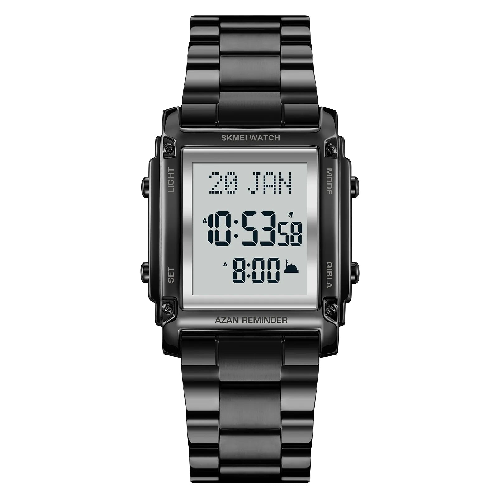 SKMEI - 2277 - Qibla Azan Time Reminder Prayer Watch - black image 0