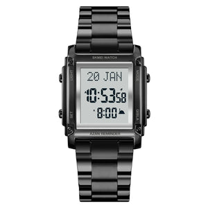 SKMEI - 2277 - Qibla Azan Time Reminder Prayer Watch - black image 0
