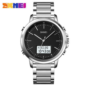 Skmei - 1652 (Chain) - Multifunctional Waterproof - Silver/White-Steel image 2