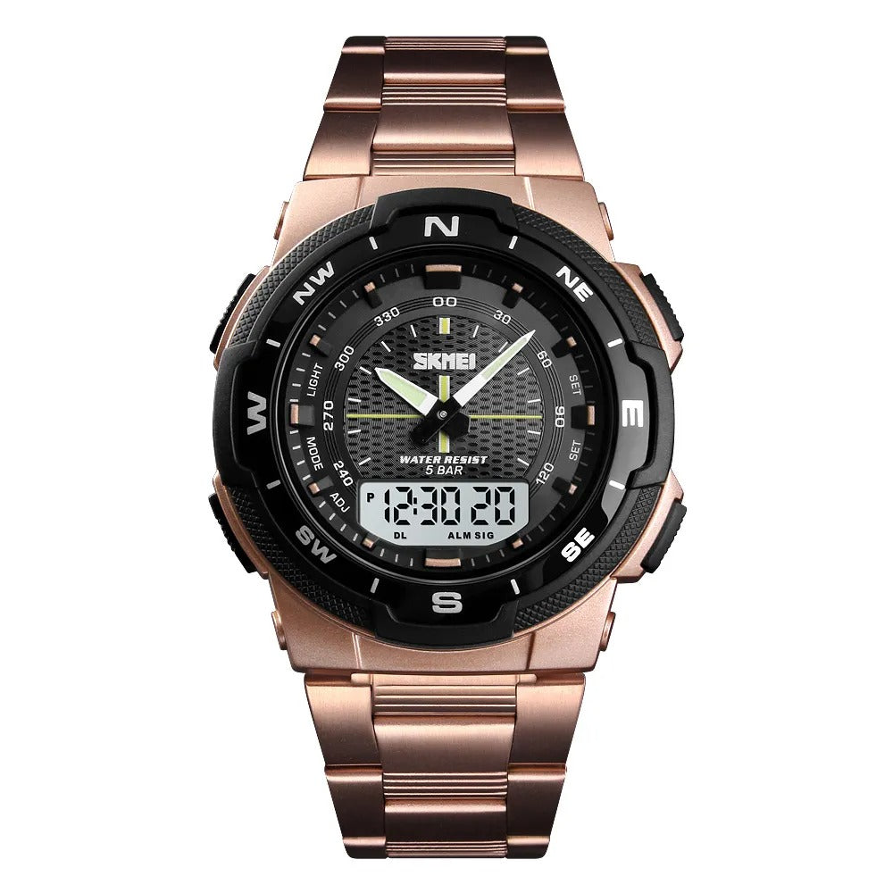Skmei - 1370 - Navitech Dual Display Watch - RoseGold image 1