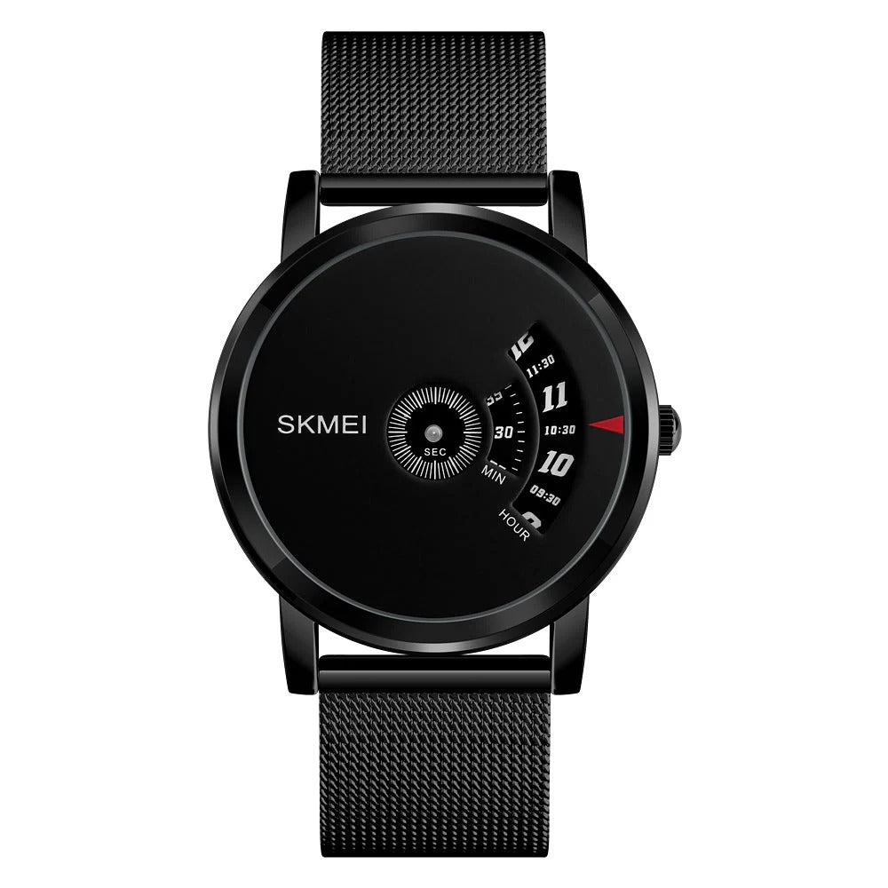 SKMEI - 1260 - Waterproof Business Watch For Men - black/black mesh belt image 0