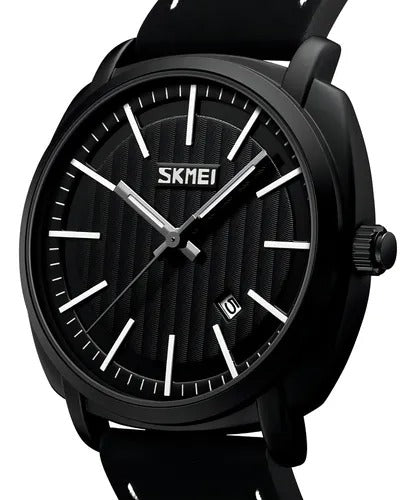 SKMEI - 9169 - Analog Quartz Leather Strap Watch - black image 3
