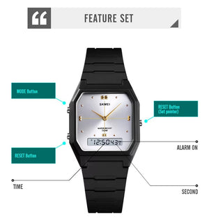 Skmei - 1604 - Digital Minimalist Waterproof Wrist Watch - black/silver image 4