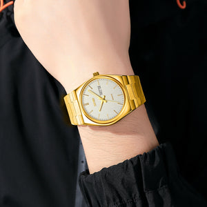 Skmei 9288 Business Class Luxury Watch - Gold/silver image 3