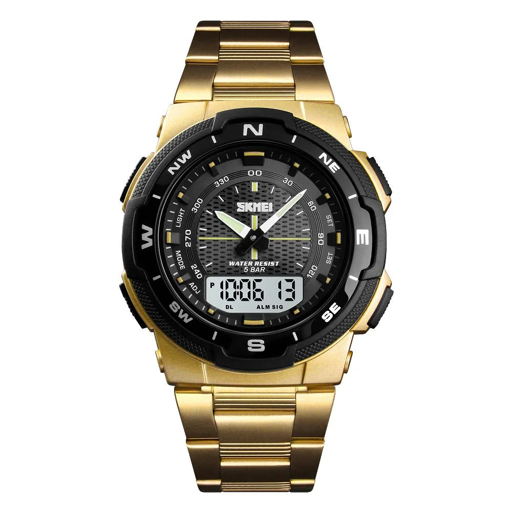 Skmei - 1370 - Navitech Dual Display Watch - Gold image 1