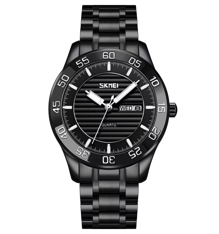 Skmei - 9293 - Premium Steel Quartz Performance Watch - black/black image 0