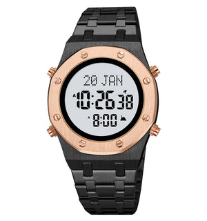 SKMEI - 2043 - Qibla Azan Time Reminder Prayer Watch - rosegold/white-black image 1